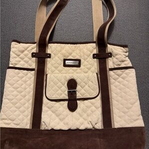 Vera Bradley Neutral Quilted Tote Bag
